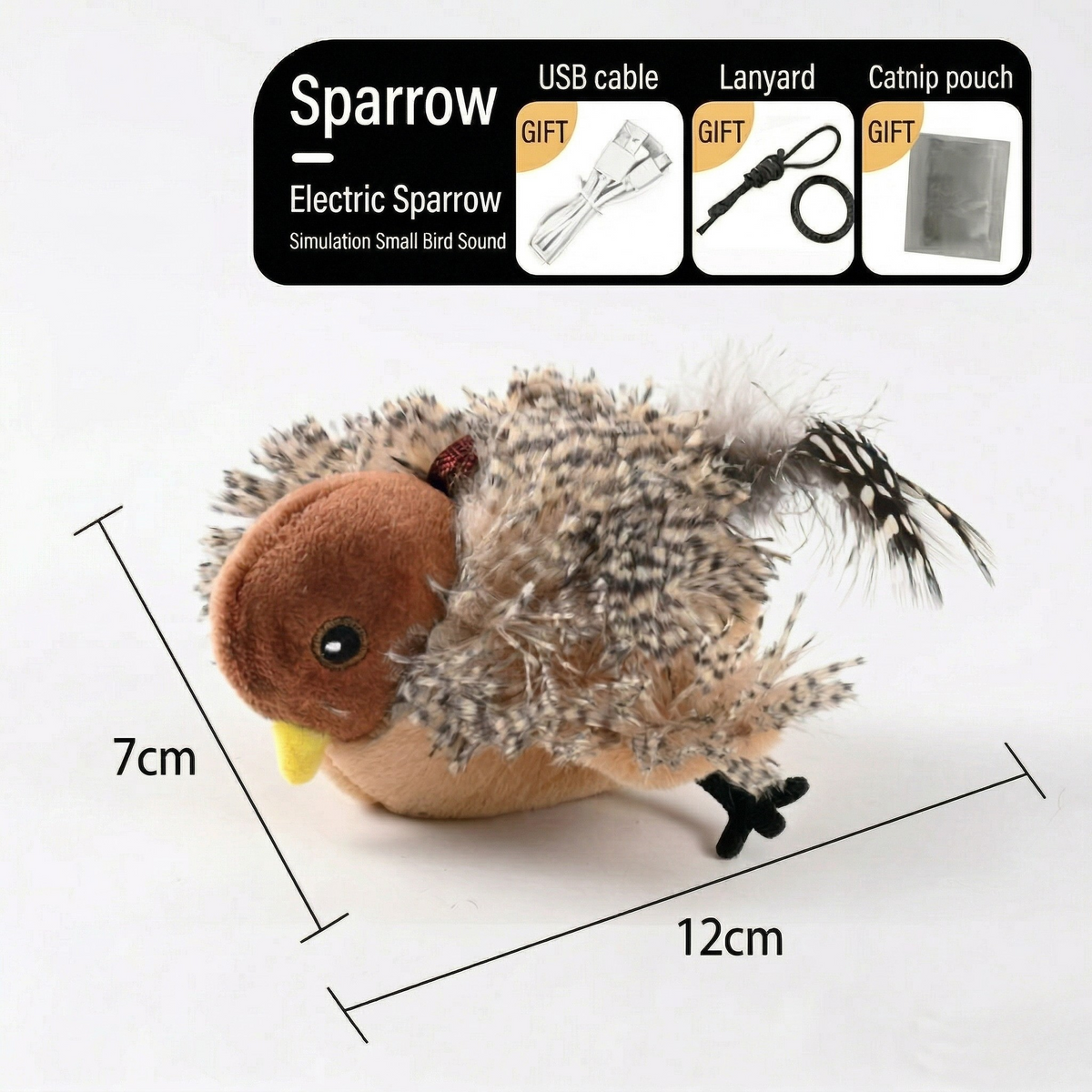 Pájaro Aleteando Interactivo para Gatos – detalle 6 | Pawvora