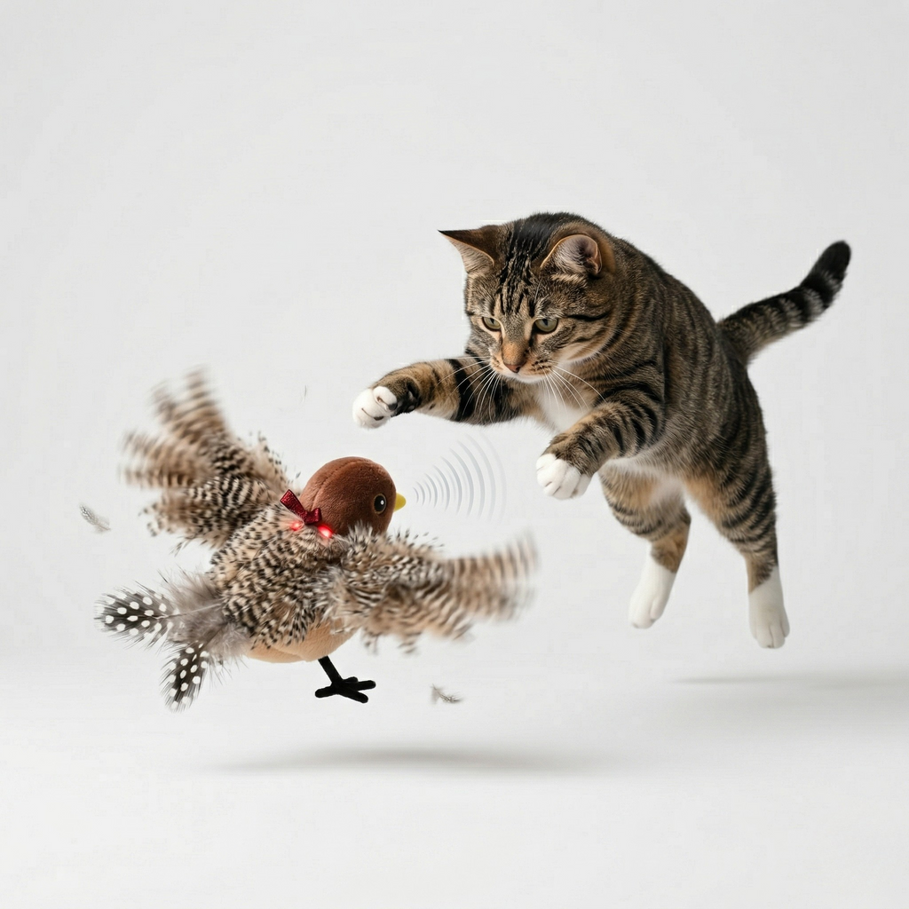 Pájaro Aleteando Interactivo para Gatos | Pawvora