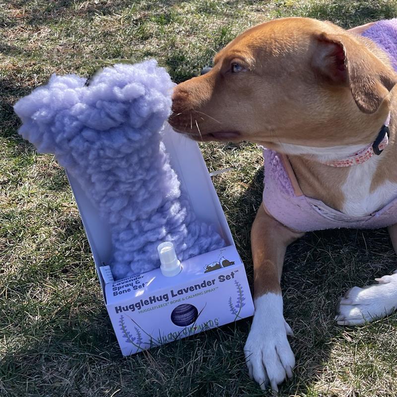 Hueso de Peluche HuggleHug con Spray Calmante de Lavanda – detalle 8 | Pawvora