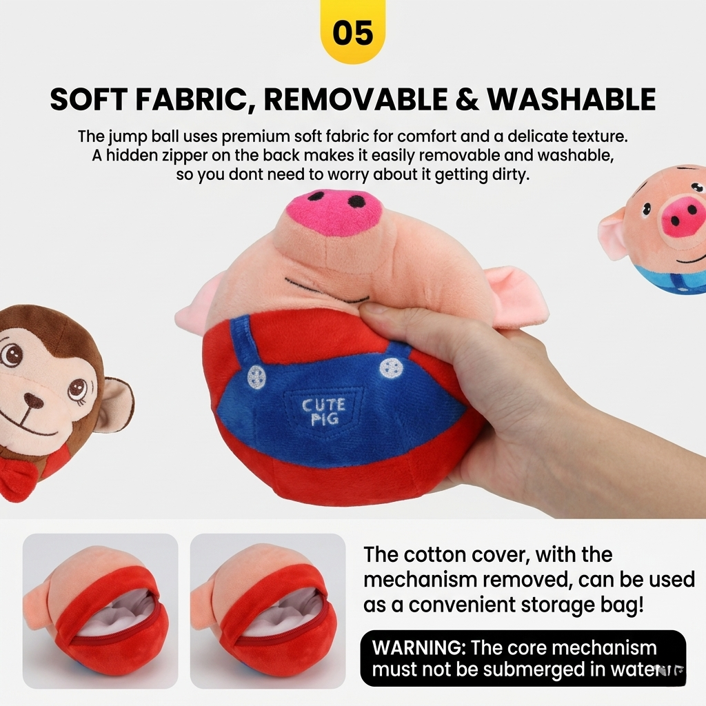 Pelota Cerdito Saltarina Interactiva – Juega Sola y Recargable