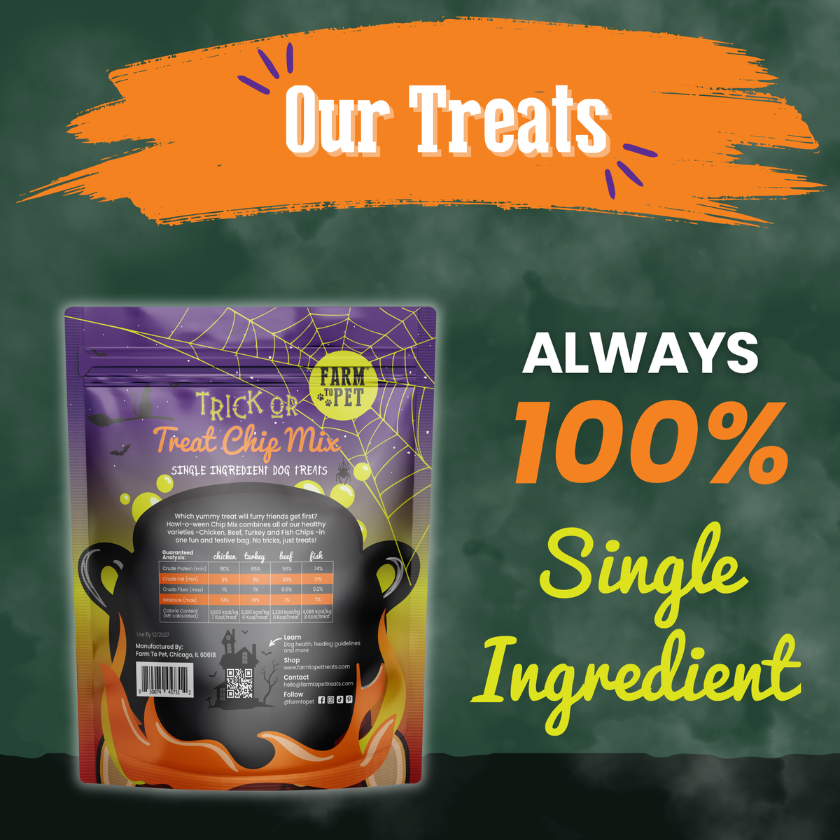 Mix de Chips Trick or Treat – Premios de Halloween para Perros