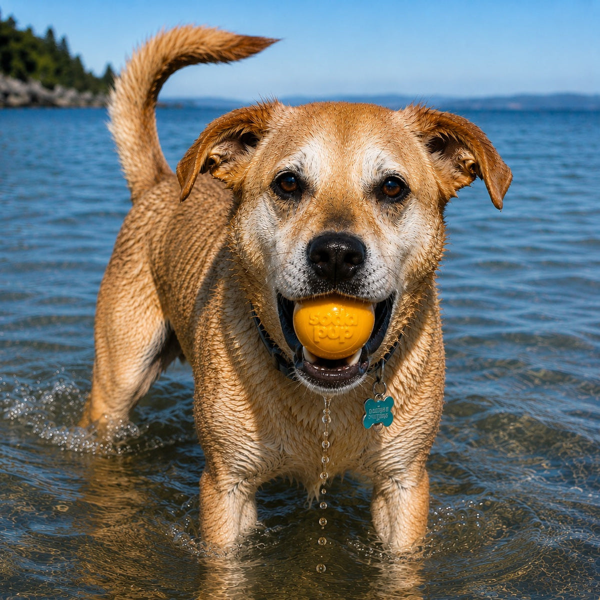 Pelota que Flota y Chilla para Perros – detalle 4 | Pawvora