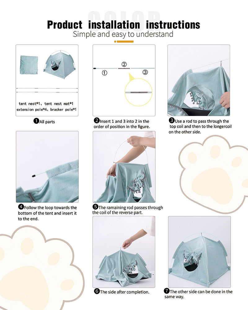Cama Tienda Calmante para Gatos y Perros Pequeños – detalle 3 | Pawvora